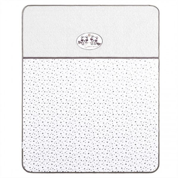 Ковдра-покривало IDEIA дитяче Кроха Єнот 105x130 см білий із сірими вставками 8000012877 