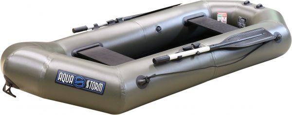 Човен надувний Aqua-Storm ПВХ 260 + Подарунок Супер Латка зелений