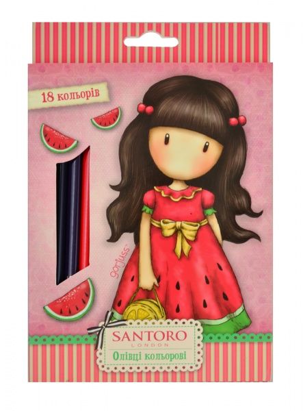 Олівці кольорові Santoro Summer 18 шт. 290568 YES