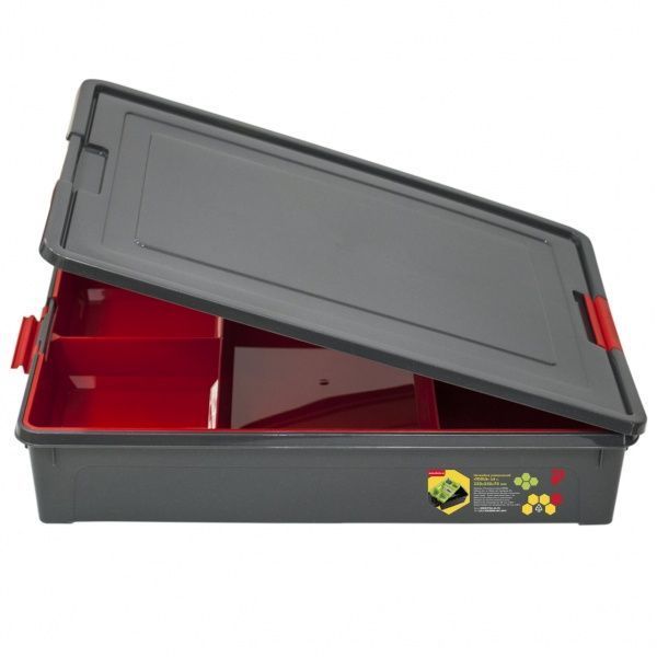 Контейнер-органайзер универсальный Алеана Tools 3,8 л гранит 70x240x320 мм