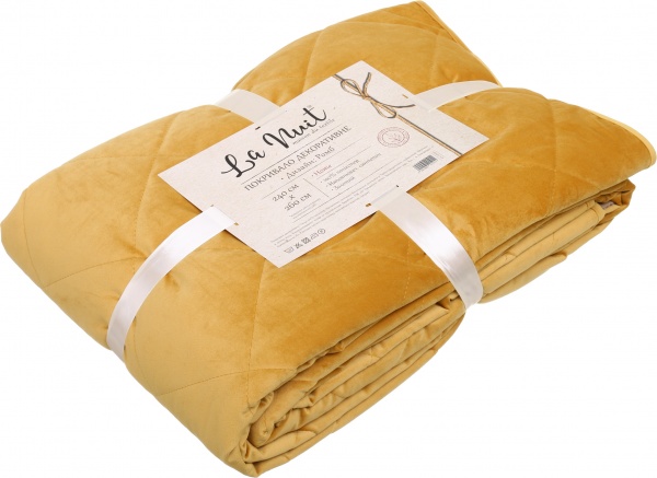 Покрывало Velour ромб 240x260 см La Nuit золотой 