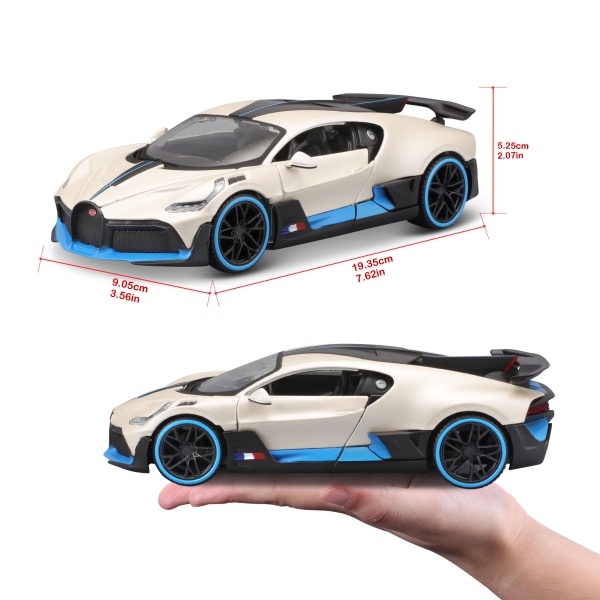 Машинка Maisto 1:24 іграшкова Bugatti Divo 31526 met. white