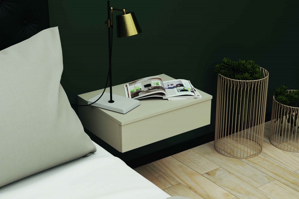 Тумба навісна Світ Меблів Тая 550x160x410 мм кашемір/кашемір