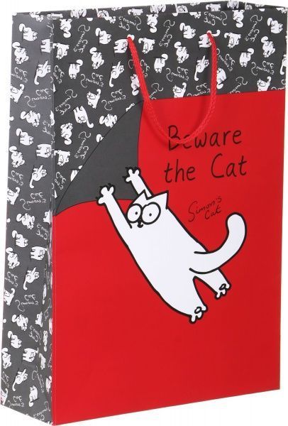 Пакет бумажный Simon's Cat 45х32х11 см Beware the Cat
