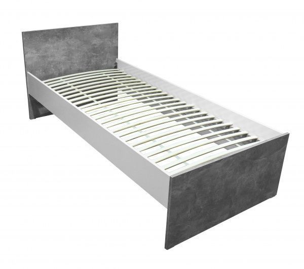 Кровать детская Aqua Rodos Loft 90x200 см серый/белый АР000032645