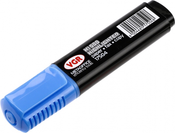 Маркер текстовый VGR HI500 неон 2-4 мм Я15693_17504 ярко-голубой 