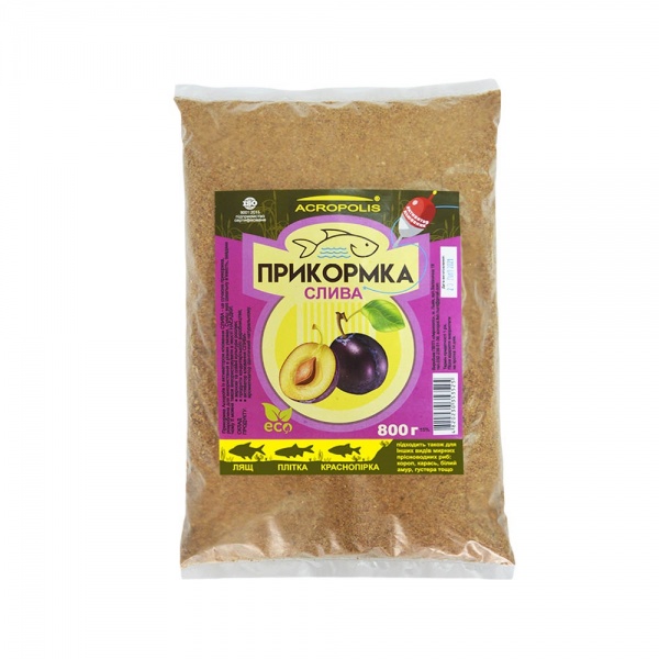 Прикормка Acropolis 800 г слива ECOfish