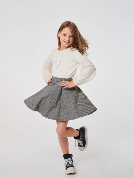 Юбка Smil р.134 черный с белым 120361 