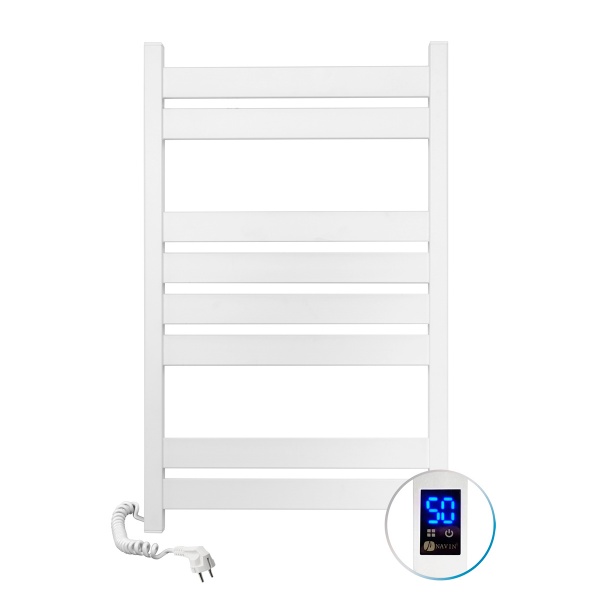 Рушникосушарка електрична NAVIN Largo 500х800 Sensor ліва білий оксамит таймер (12-844153-5080)
