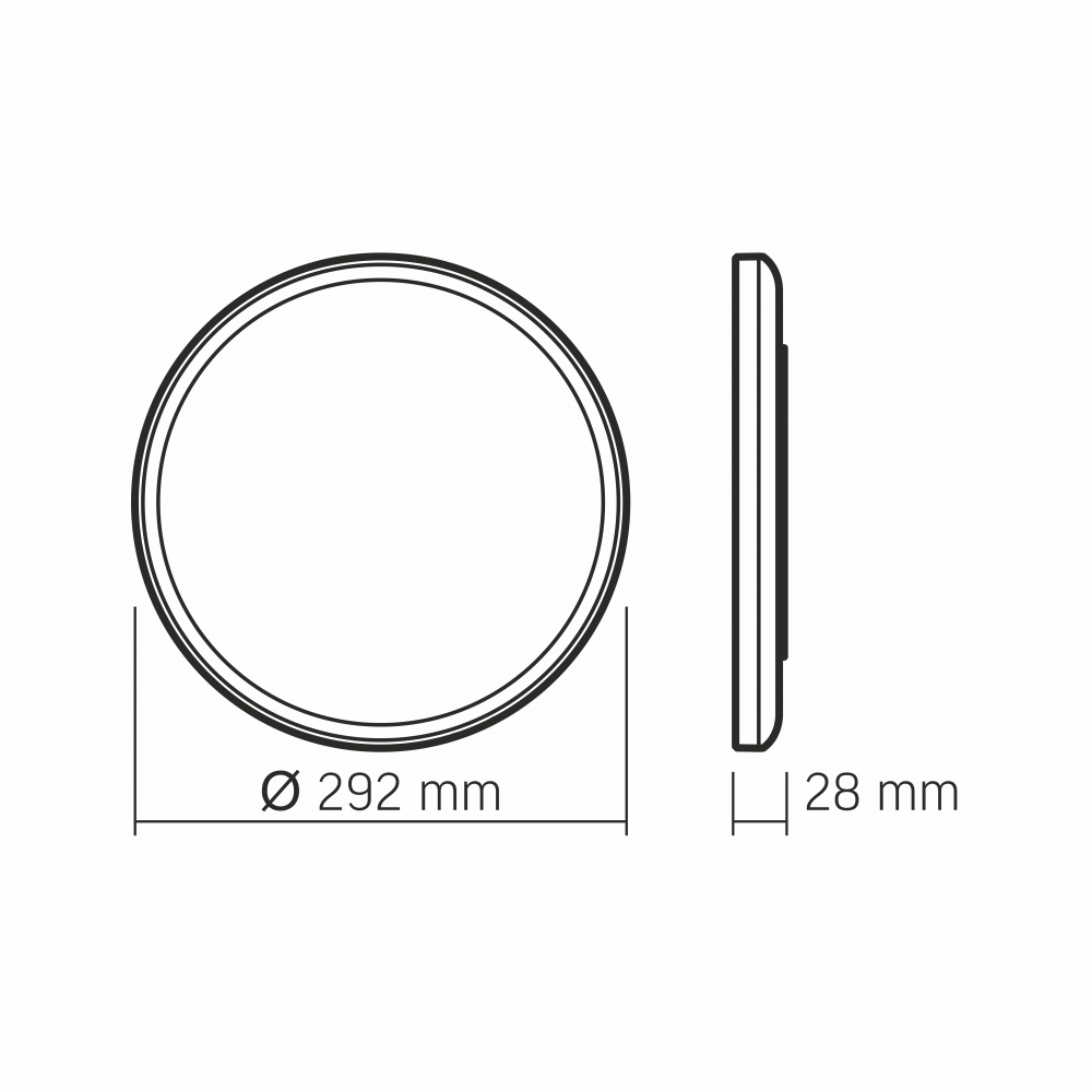 Светильник настенно-потолочный Videx 18 Вт белый 4000 К 27575