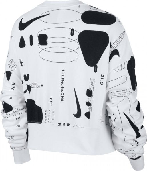 Свитшот Nike W NSW CREW FLC AOP FTR AIR BV4733-100 р. XL белый
