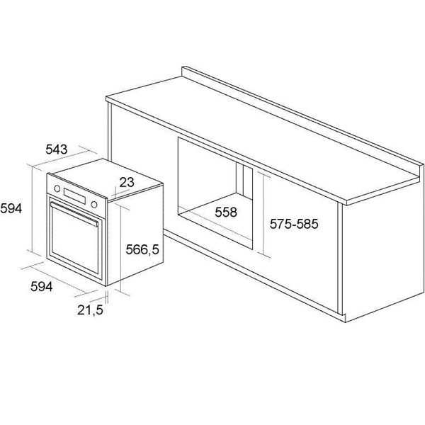 Духовой шкаф электрический Pyramida F 84 IX/R
