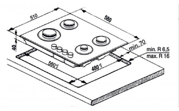 Варочная поверхность Indesit THP 642 IX/I