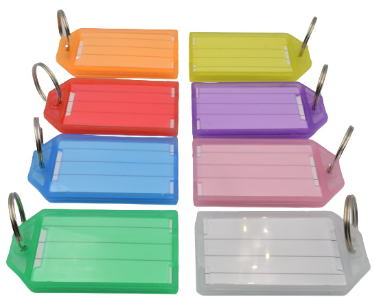 Брелок-бирка пластиковый для ключей с надписью (в ассортименте) KT-1202