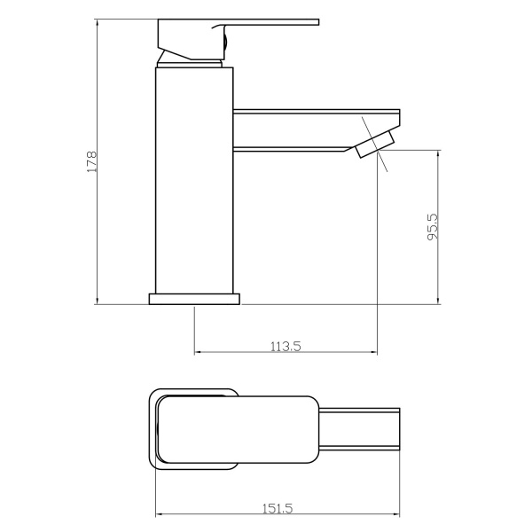 Смеситель для умывальника GH Elizabeth 10.10.131