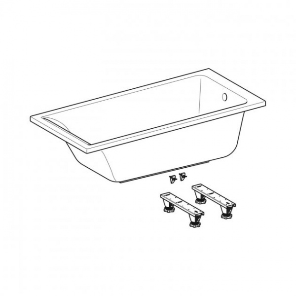 Ванна акрилова Geberit Selnova Square 554.382.01.1 160х70 см 