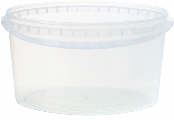 Відро Poliplast овальне з пластиковою ручкою (харчовий пластик) 5 л прозорий 