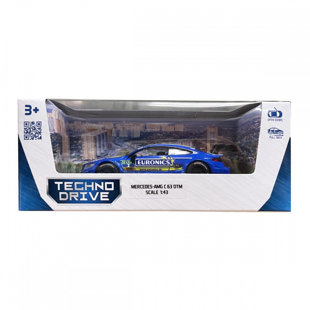 Автомобіль TechnoDrive Mercedes-AMG C63 DTM синій 1:32 250355