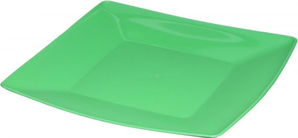 Тарелка пластиковая 19 см зеленая