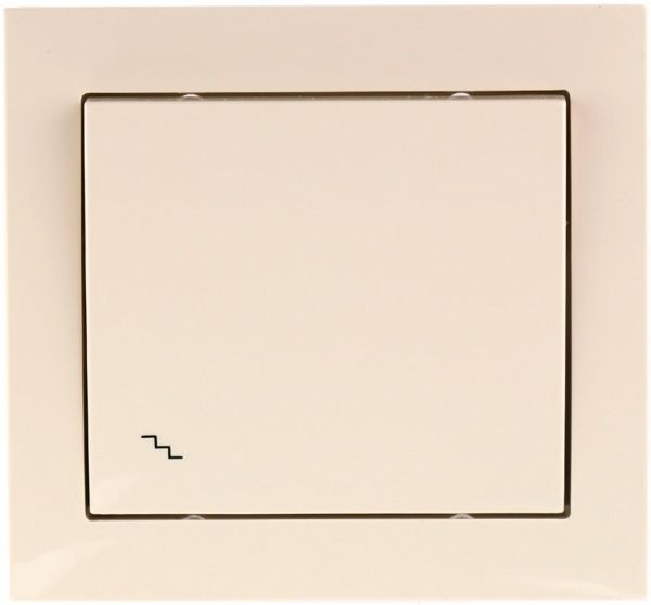 Выключатель проходной одноклавишный Ospel Kier без подсветки 10 А 250В IP20 кремовый LP-3W/01