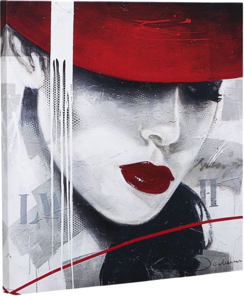 Репродукция Red lips 80-1 80x80 см 