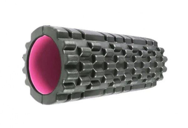 Ролик масажний Power System 4050 33х14 см чорно-рожевий