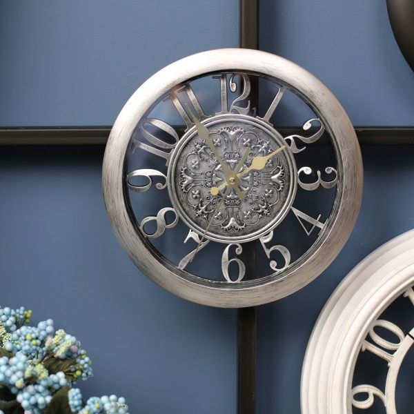 Часы настенные Skeleton 28x4 см стальной