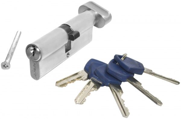 Цилиндр Apecs EC-60-C-NI (CIS) 30x30 ключ-вороток 60 мм хром