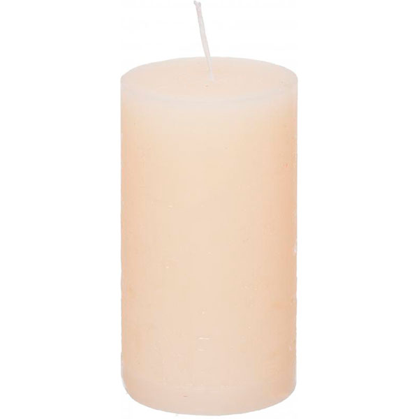 Свеча Цилиндр Рустик айвори 100 мм