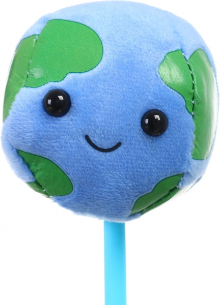 Ручка кулькова Земля штучне хутро 