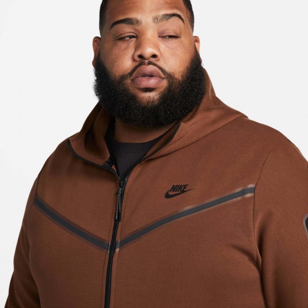 Джемпер Nike TCH FLC HOODIE FZ WR CU4489-259 р. S коричневый