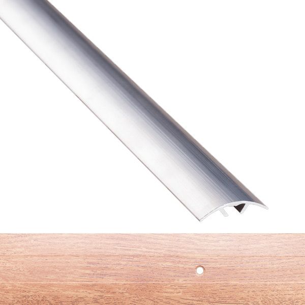 Порожек алюминиевый 6-А Лугалпроф радиальный скрытый крепеж 5х30x1800 мм дуб натуральный