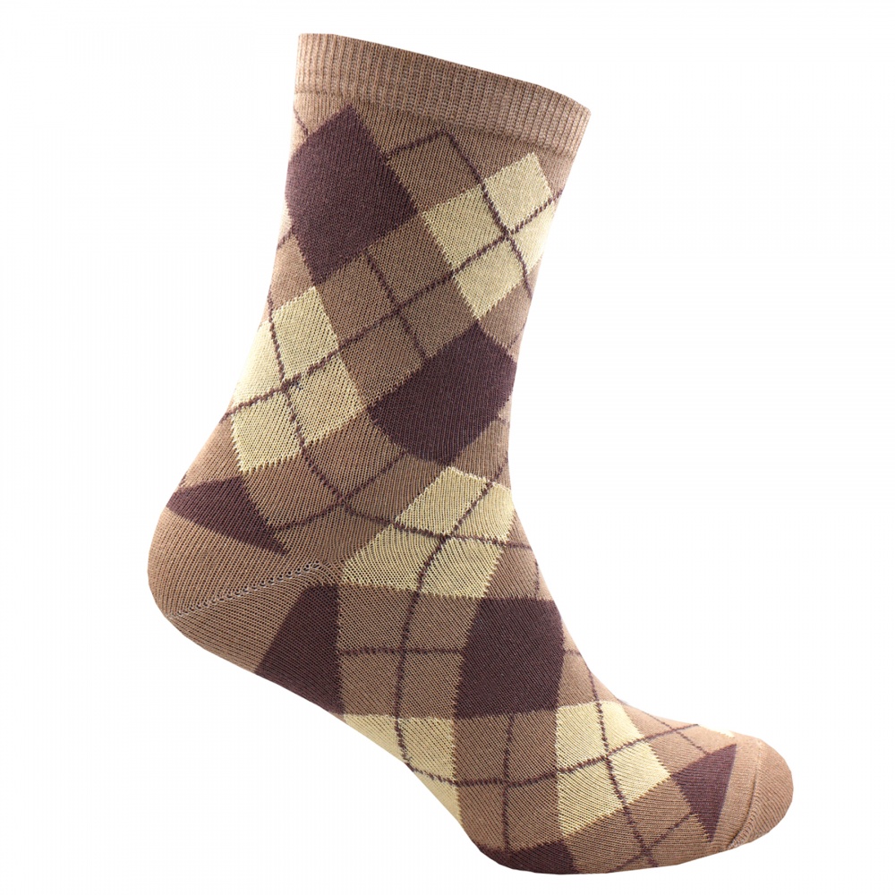 Шкарпетки жіночі Premier Socks в косу клітинку р.23-25 бежевий