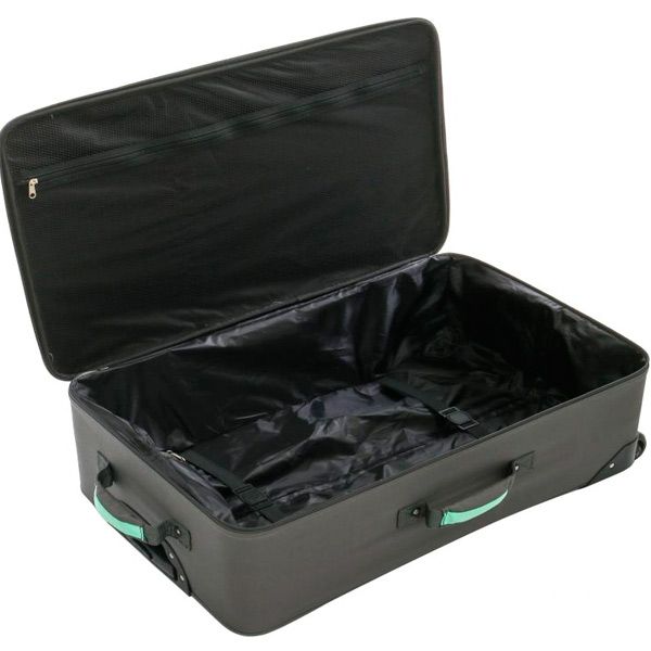 Чемодан Underprice 1020NC серый с зеленой полоской 71х45х23 см