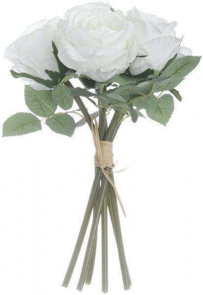 Букет троянда м'яка 6 квіток білий