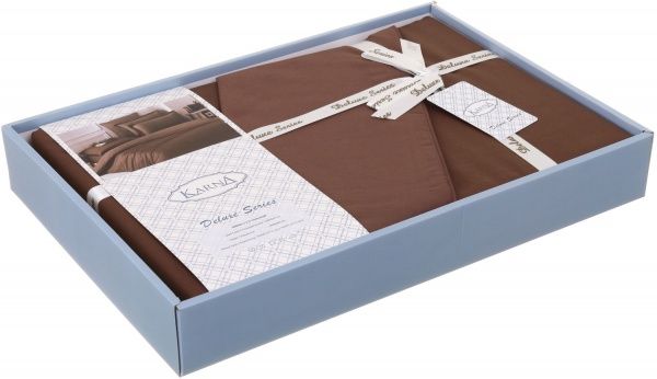 Комплект постільної білизни Loft 1,5 коричневий Karna 