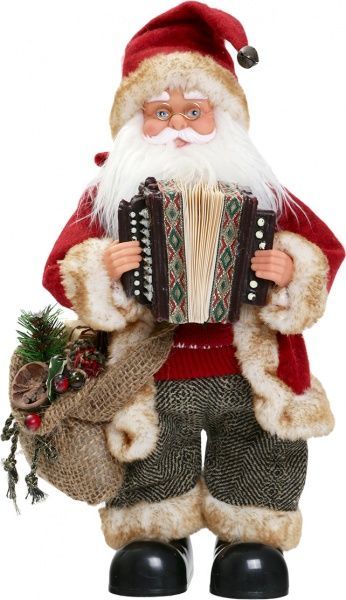 Декоративна фігура Дід Мороз з акордеоном 33 см