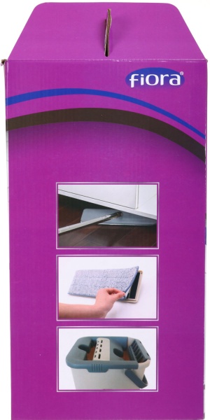 Комплект швабра и ведро с механическим отжимом для пола Fiora® SuperClean Compact 32 см 