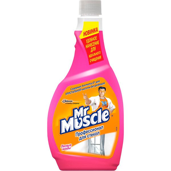 Засіб миючий для скла та дзеркал Mr.Muscle Лісові ягоди змінний флакон 0,5л