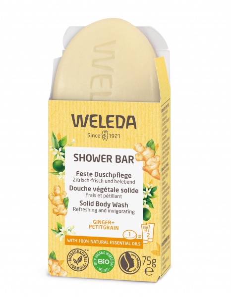 Мыло Weleda Твердый арома-бар для душа Имбирь и Горький апельсин 75 г 1 шт./уп.