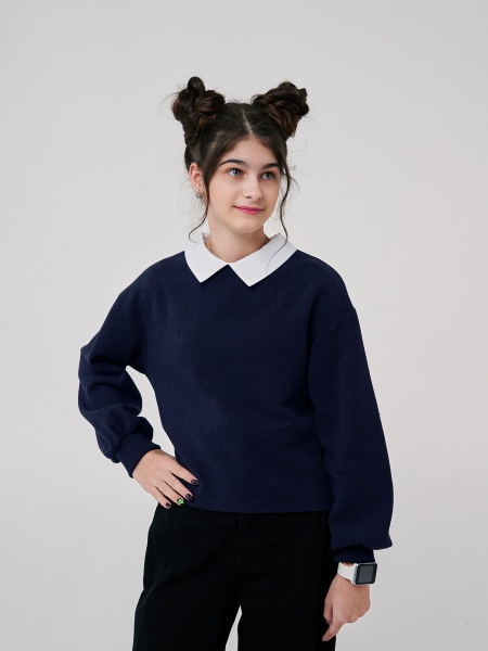 Джемпер для девочки Smil р.158 темно-синий 116610 