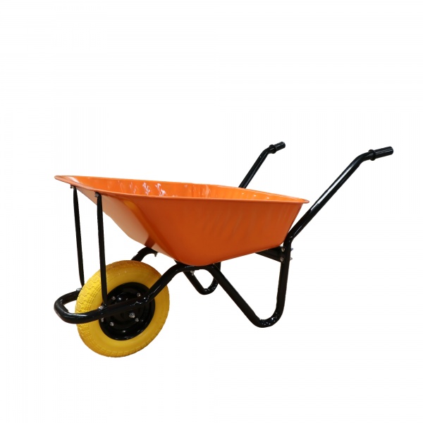 Візок будівельний з поліуретановим колесом WB-0121-PU (85 літрів) + 100 мішків