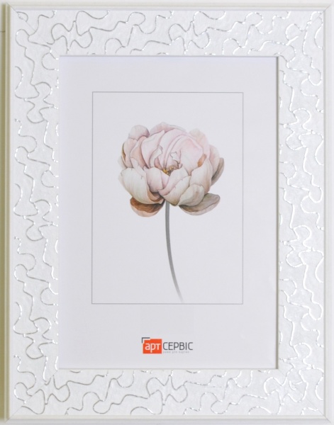 Рамка для фото Арт-Сервіс ЕА-01846 1 фото 21х30 см білий із сріблястим 