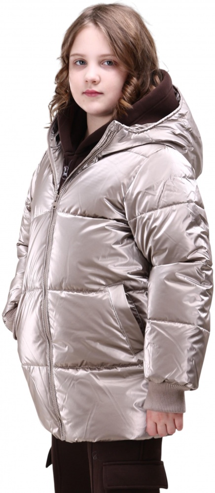Куртка-пуховик для девочек HW р.128–134 серый COG2912303