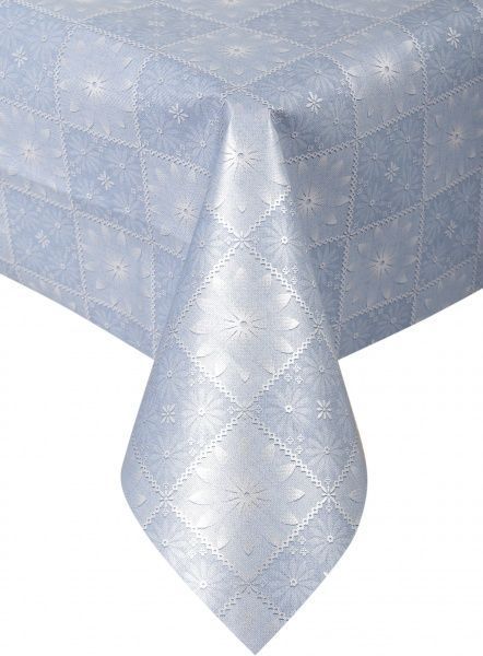 Скатерть Клетка 110x140 см серебристый Dariana 