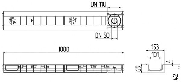 Лоток Ecoteck h 69 серия Standart 100
