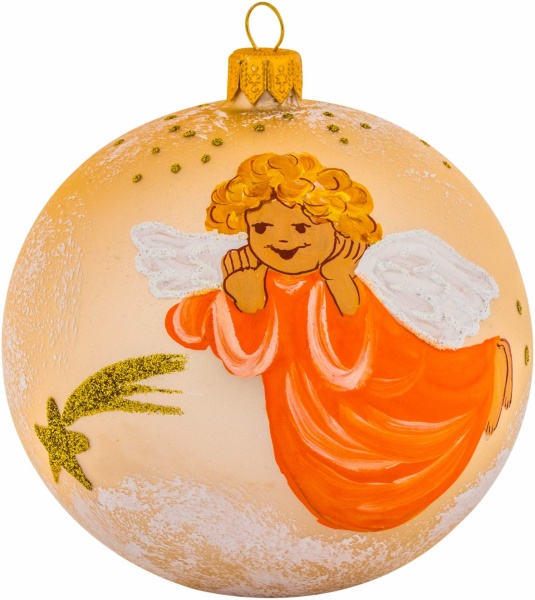 Куля скляна d100 Янгол-1 100 мм бежевий