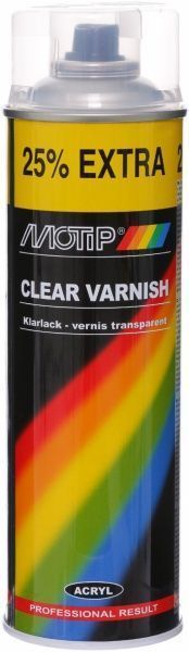 Лак Motip аэрозольный бесцветный акриловый бесцветный глянец 500 мл