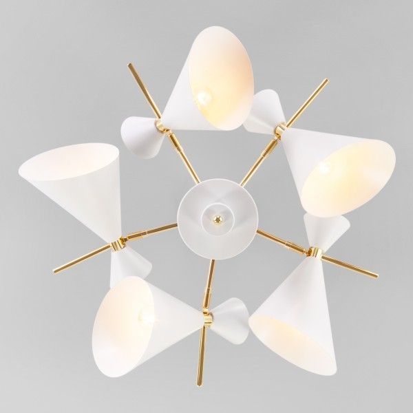 Люстра потолочная Strotskis Apart 70114/5 5x60 Вт E14 бело-золотистый 