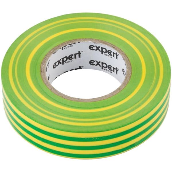 Изолента Expert Power 0,18х19 мм 20 м желто-зеленая ПВХ